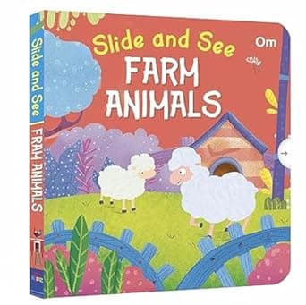 Slide and See Board Book, Pop up - Farm Animals