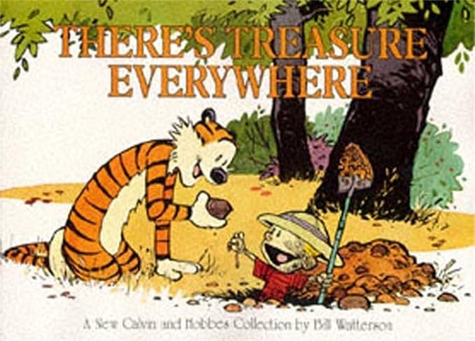 CALVIN and HOBBES- THERE'S TREASURE EVERYWHERE